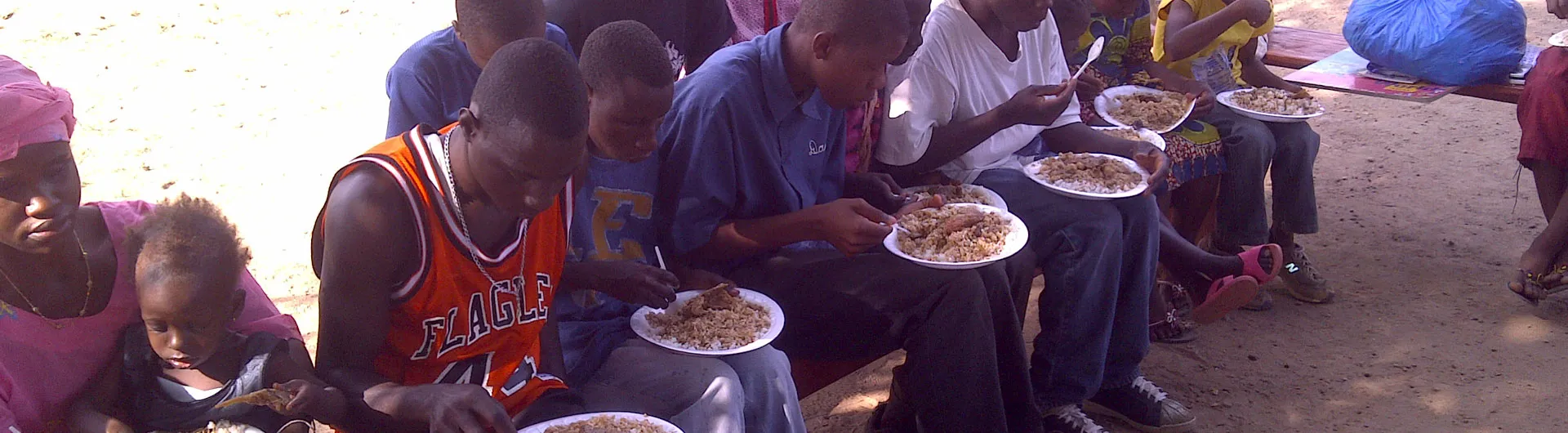 Meals being served to people in need