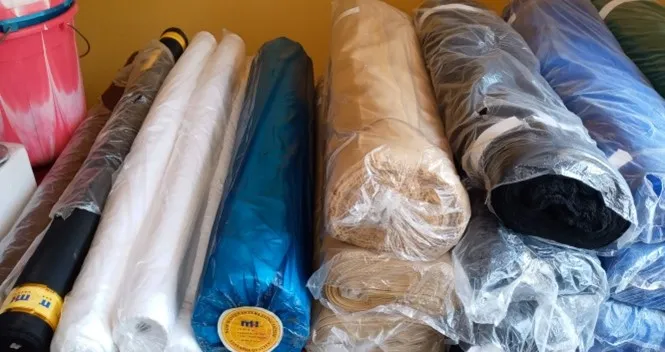 Cross section of sewing supplies.